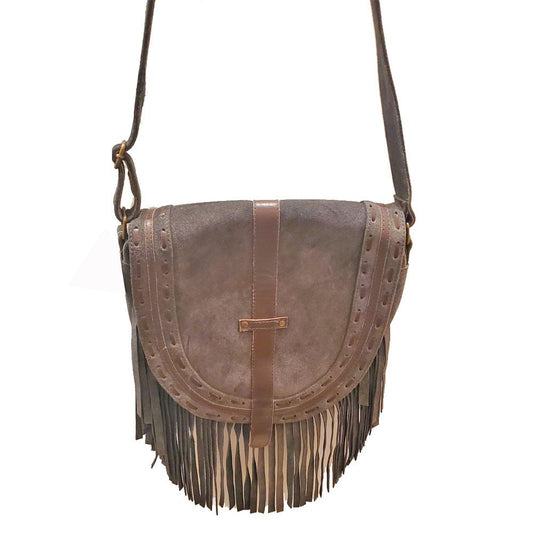 Leather Boho Fringe Suede Tassel Crossbody Bag Adjustable