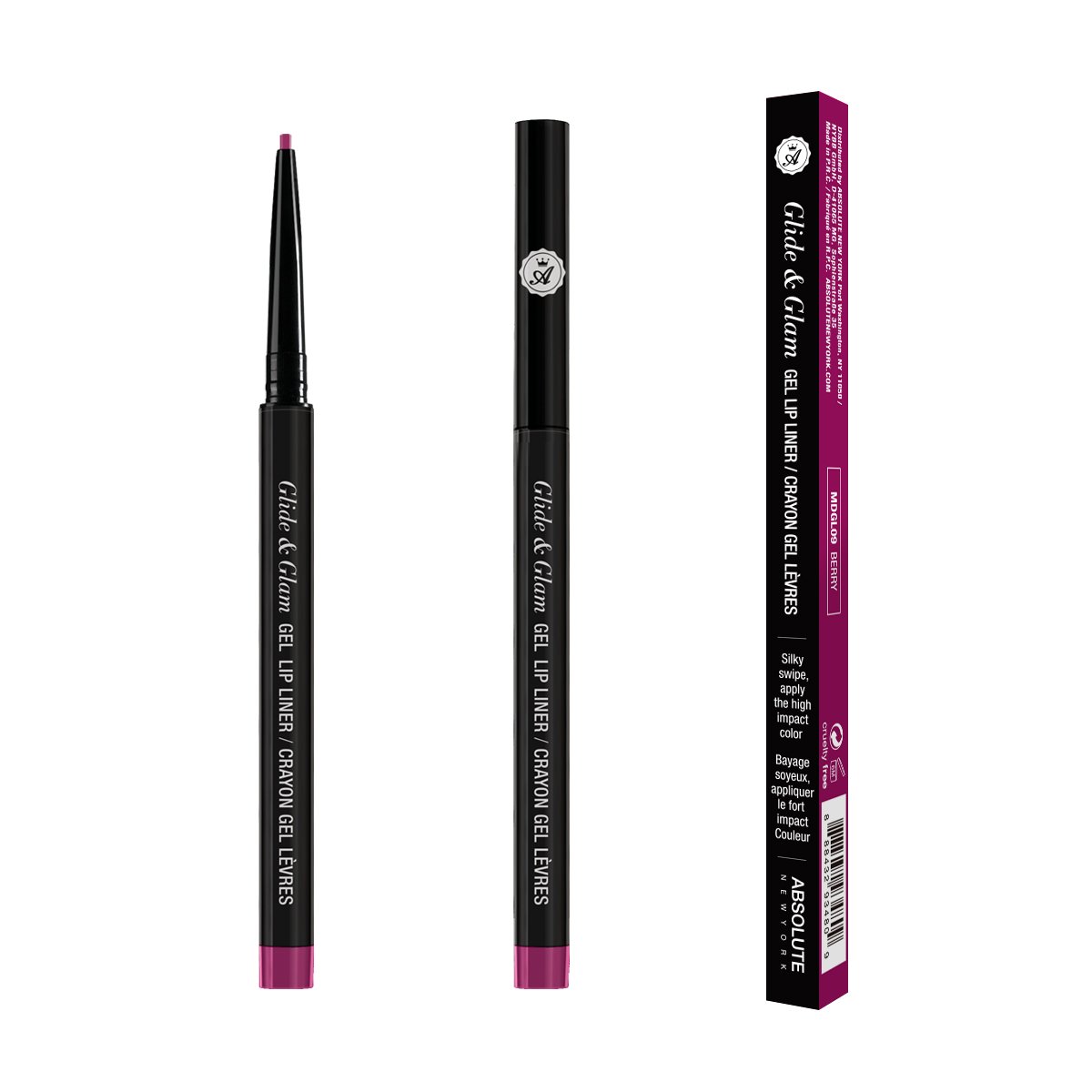 Crayon Gel Contour des Lèvres ABSOLUTE Glide & Glam - Berry