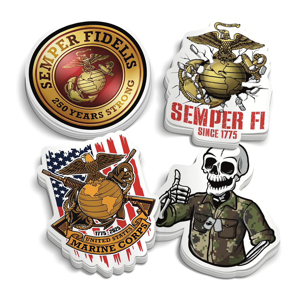 250. Geburtstagspaket des Marine Corps (11 Aufkleber)