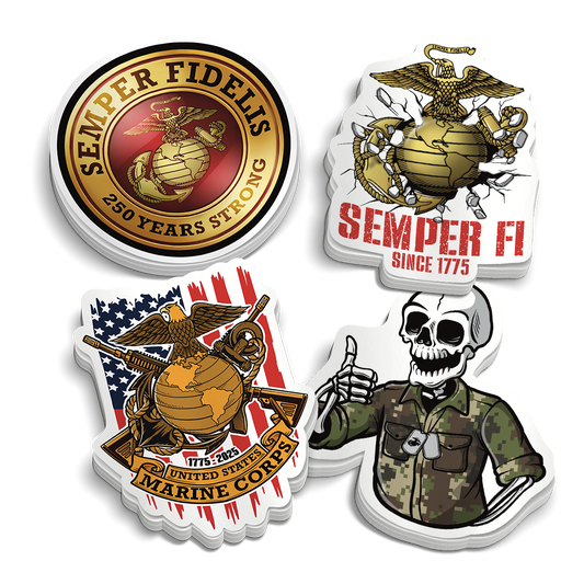 Pack 250e anniversaire du Corps des Marines (11 autocollants)