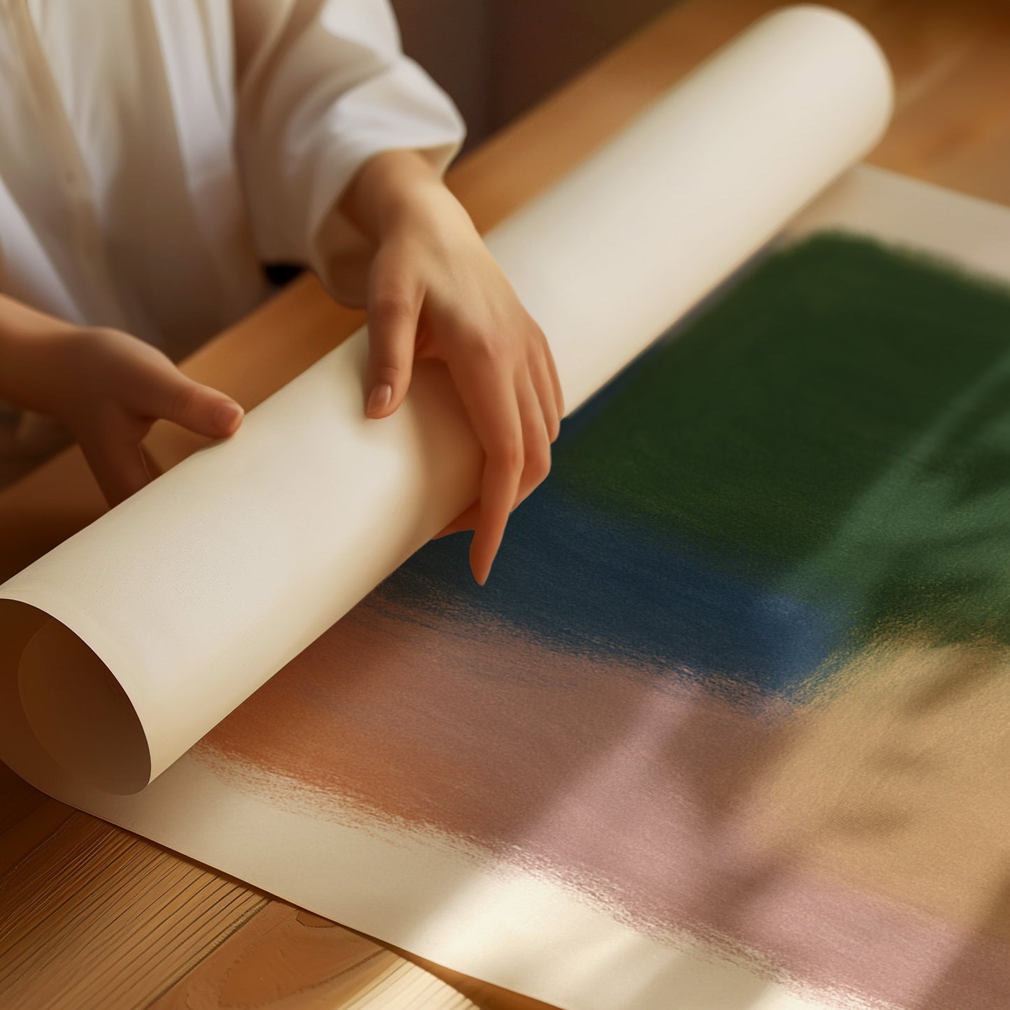Impression d'art abstraite élégante aux couleurs pastel