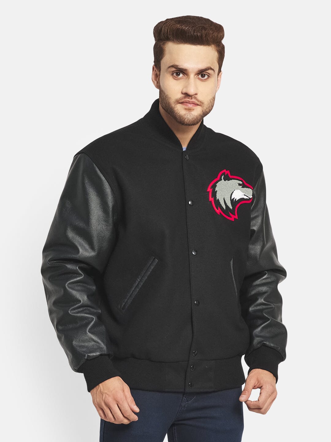 Blouson universitaire Loup noir