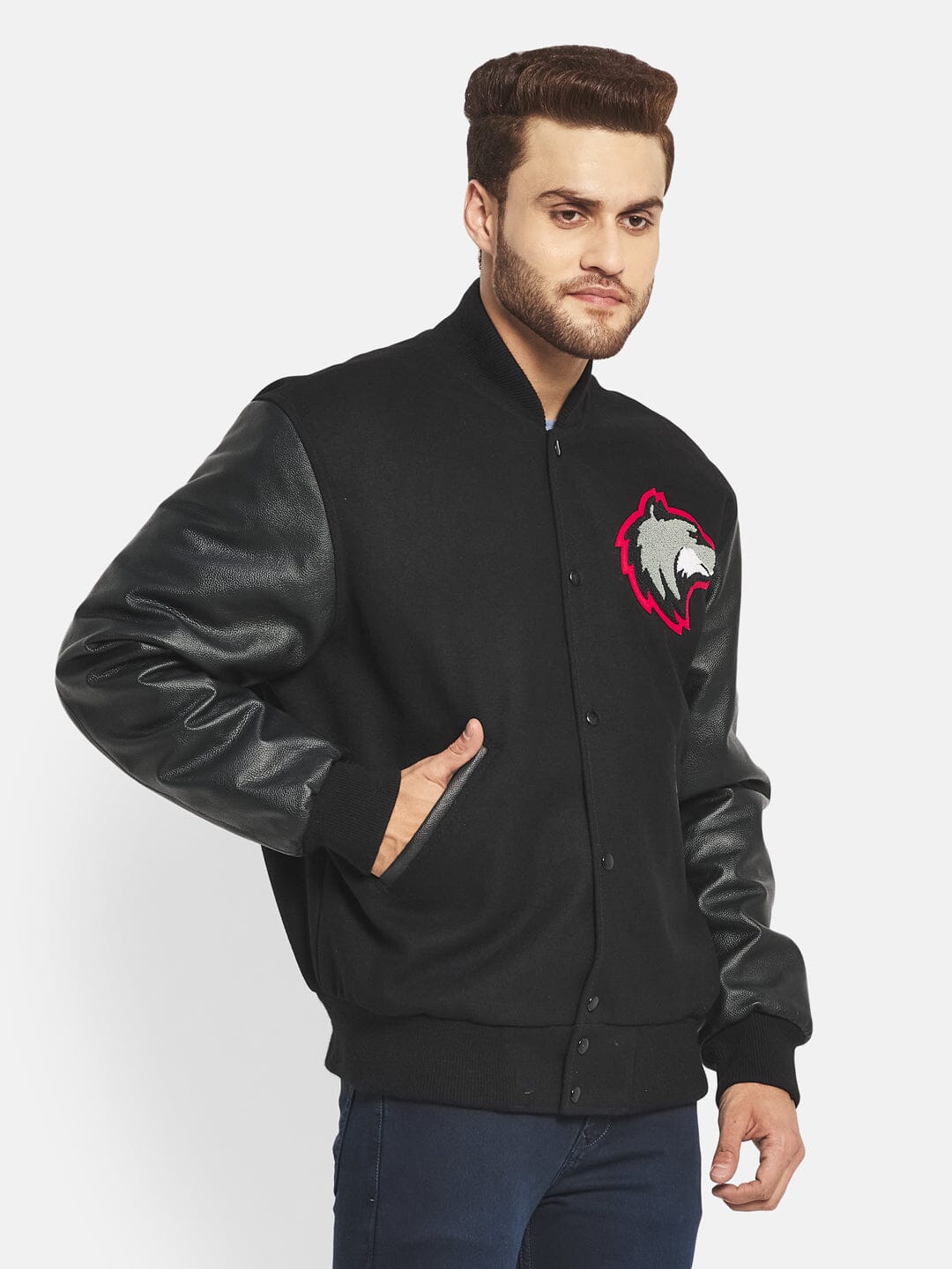 Blouson universitaire Loup noir