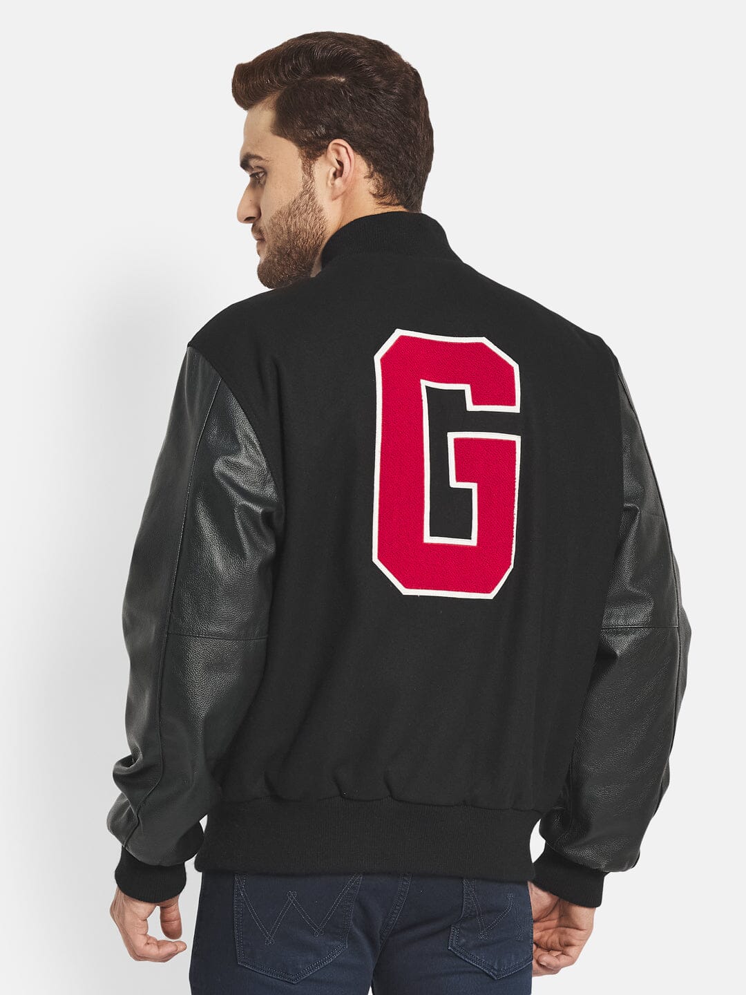 Blouson universitaire Loup noir