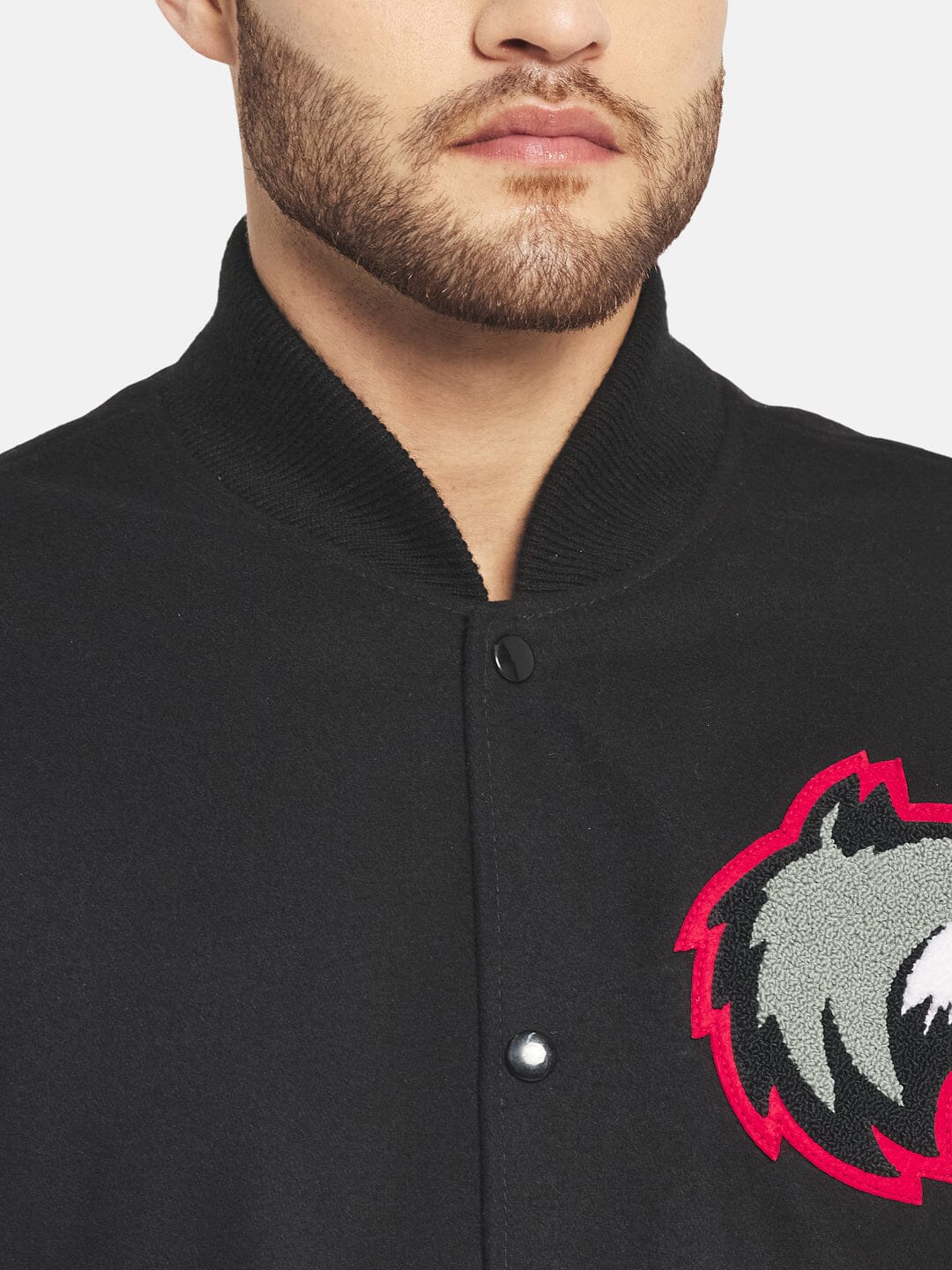 Blouson universitaire Loup noir