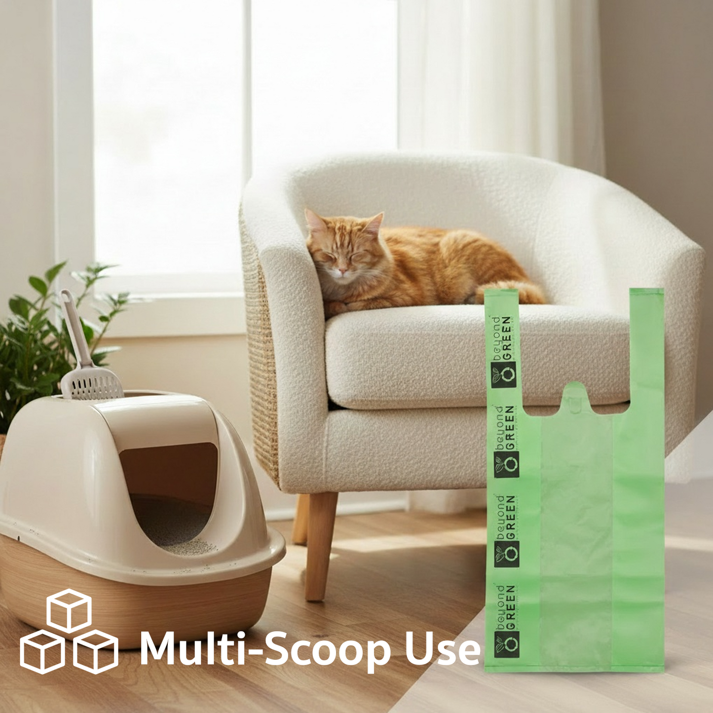 Sacs à litière écologiques – 20 x 40 cm avec soufflet de 12,5 cm et poignées – Fabriqués aux États-Unis