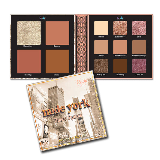 RUDE Nude York Palette Yeux et Visage