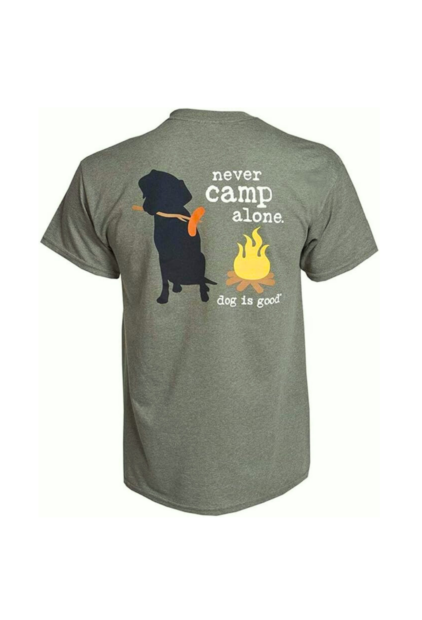 T-Shirt: Nie allein campen