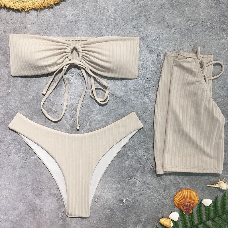 Sexy Bikini Separated Three Piece Set Women's Sports Style