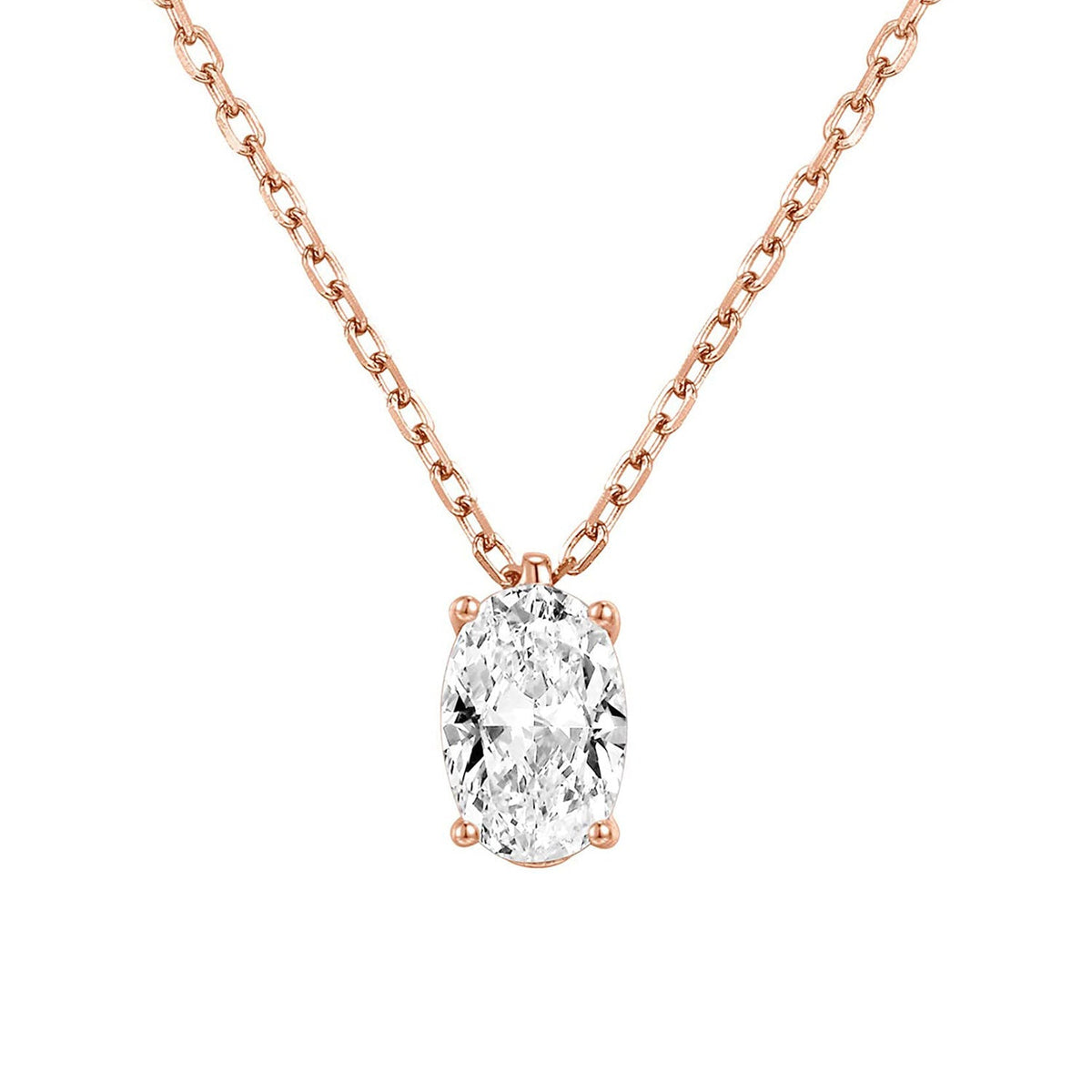 Single Zircon Pendant Necklace new