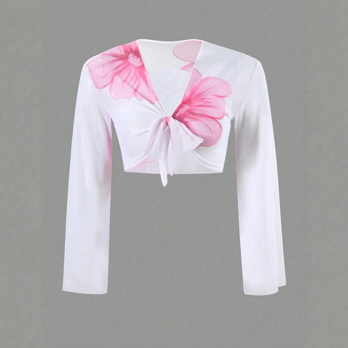 Long Sleeve Apron Women's Swimsuit Printed Bikini 4