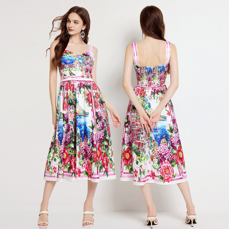Robe d'été courte à manches courtes pour célébrité
