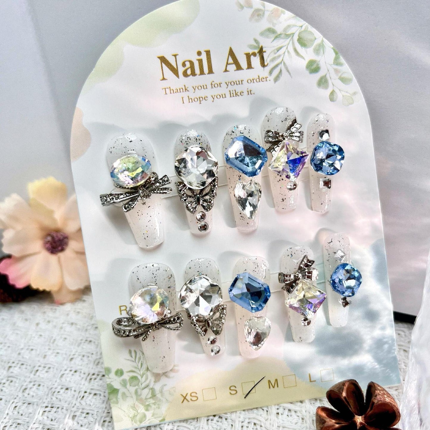 0954- Handmade press on nails fake nails removable