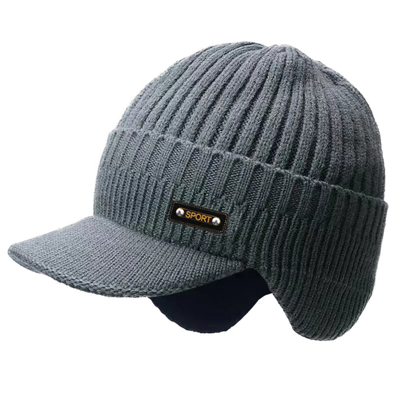 Warm Ear Protection Hat Men's Woolen Cap