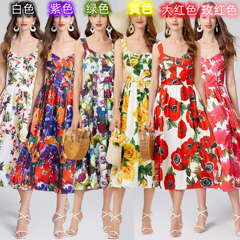 Robe d'été courte à manches courtes pour célébrité