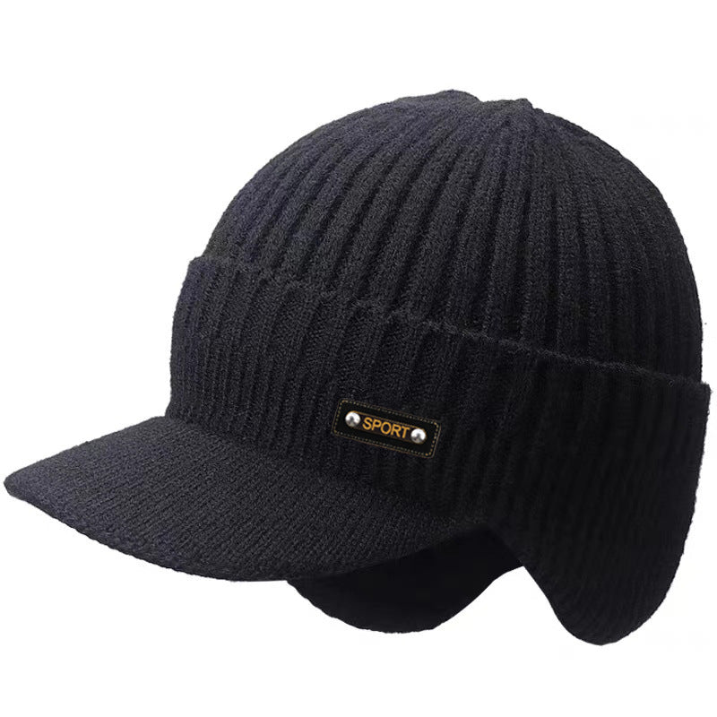 Warm Ear Protection Hat Men's Woolen Cap