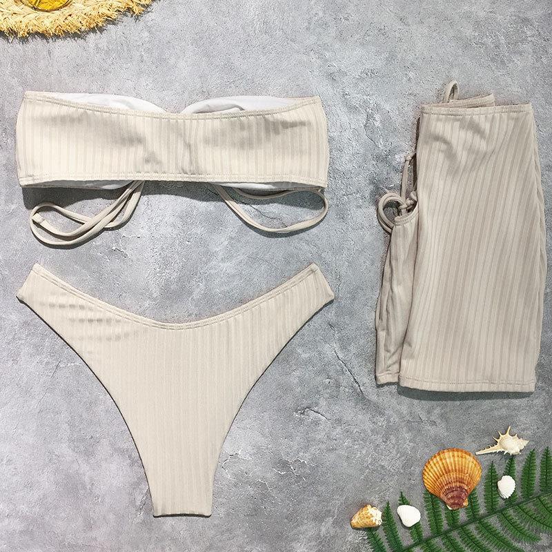 Sexy Bikini Separated Three Piece Set Women's Sports Style