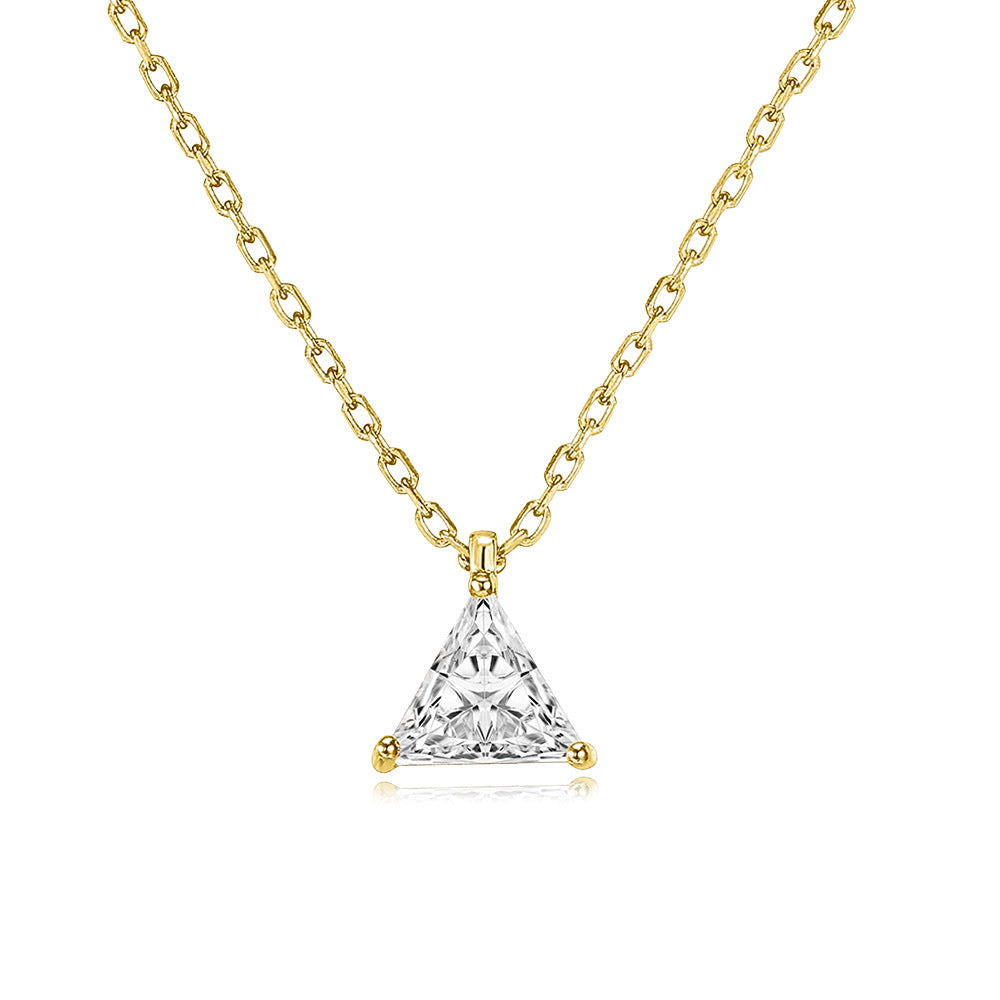 Single Zircon Pendant Necklace new