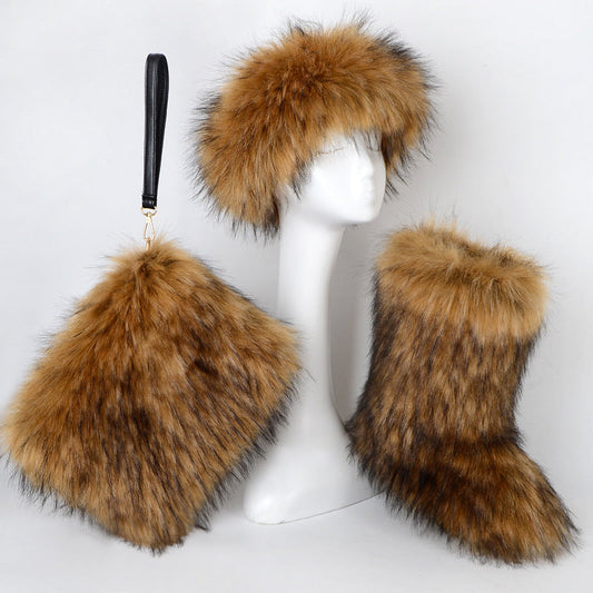 Velvet Padded Women's Snow Boots