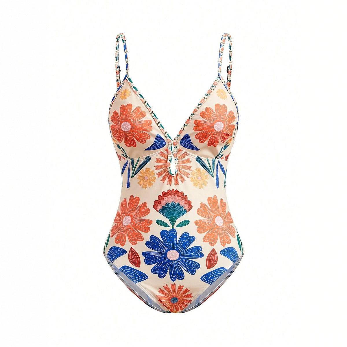 Women's Printed Bohemian Flowy Sling Vacation Style Swimsuit