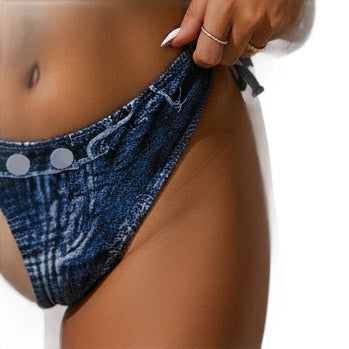 Sexy Cowgirl Bikini Set Women's Thong Swimsuit Three Piece Split Bathing Suit for Vacation Hot Spring Beachwear Photo Shoot