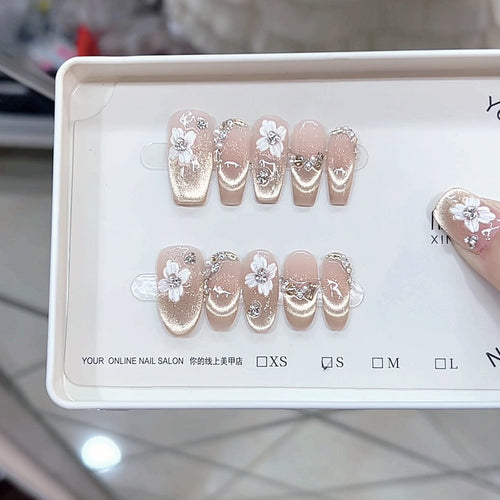 0987- Handmade press on nails fake nails removable