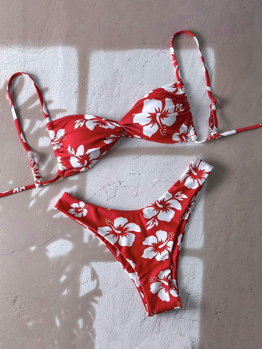 Printed Bikini Swimsuit for Women Sexy Two Piece Set Beach Vacation Swimwear