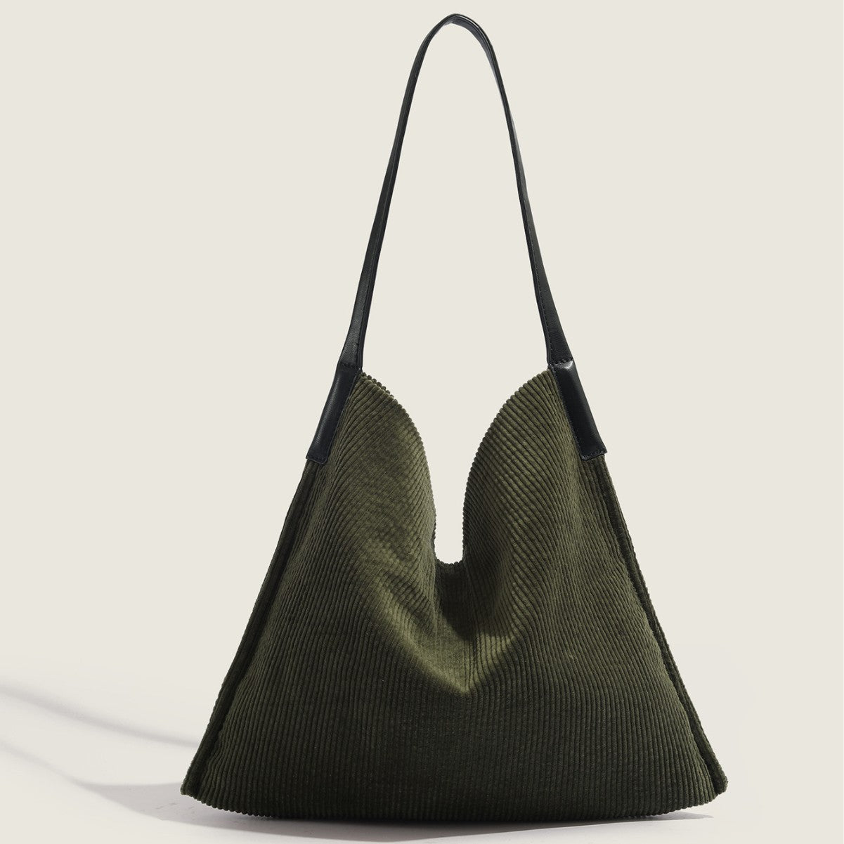 Corduroy large capacity hobo bag, tote bag women, casual commuting shoulder bag large,