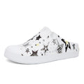Beach Hole Shoes Color Printing Half Slippers