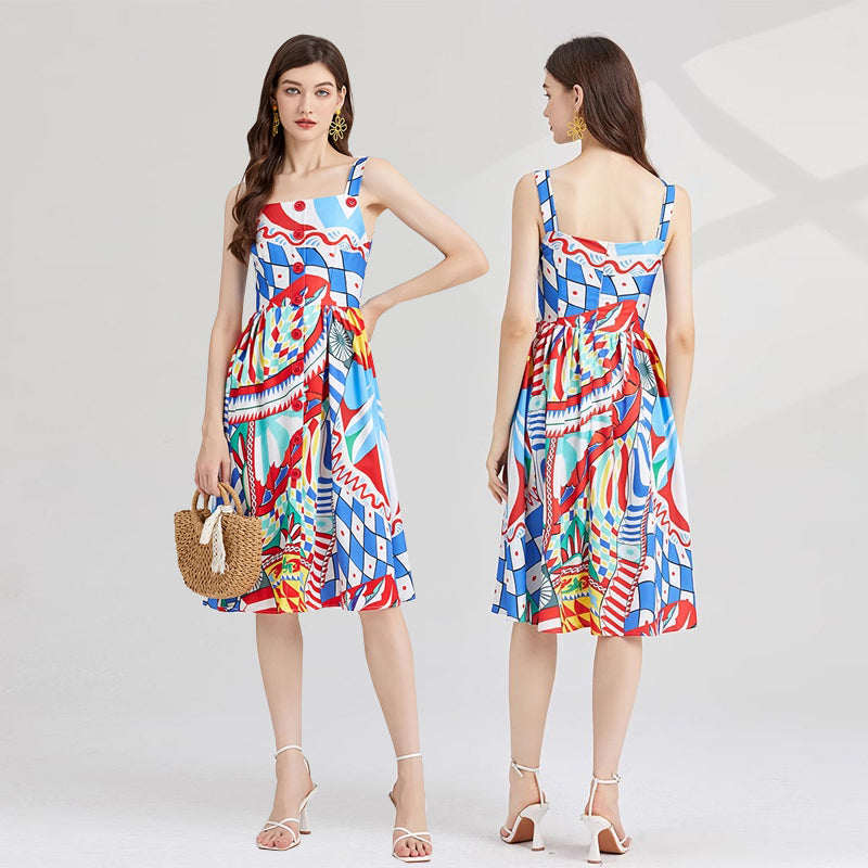 Prominentes kurzärmeliges Kleid