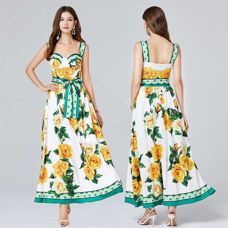 Robe d'été courte à manches courtes pour célébrité
