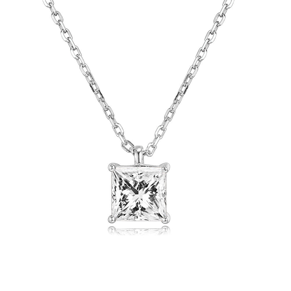 Single Zircon Pendant Necklace new