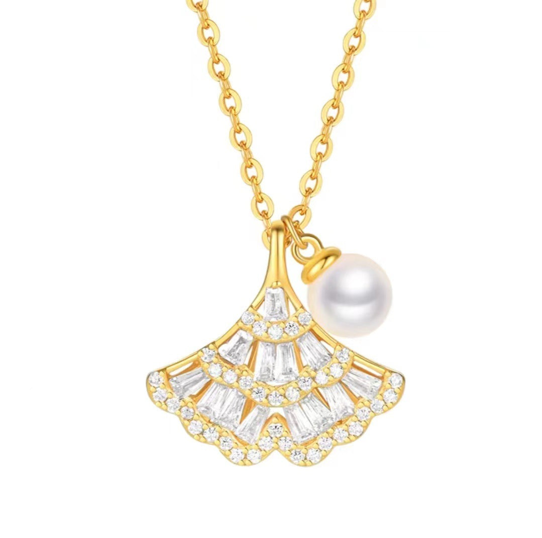 S925 Ginkgo Leaf Sterling Silver Necklace