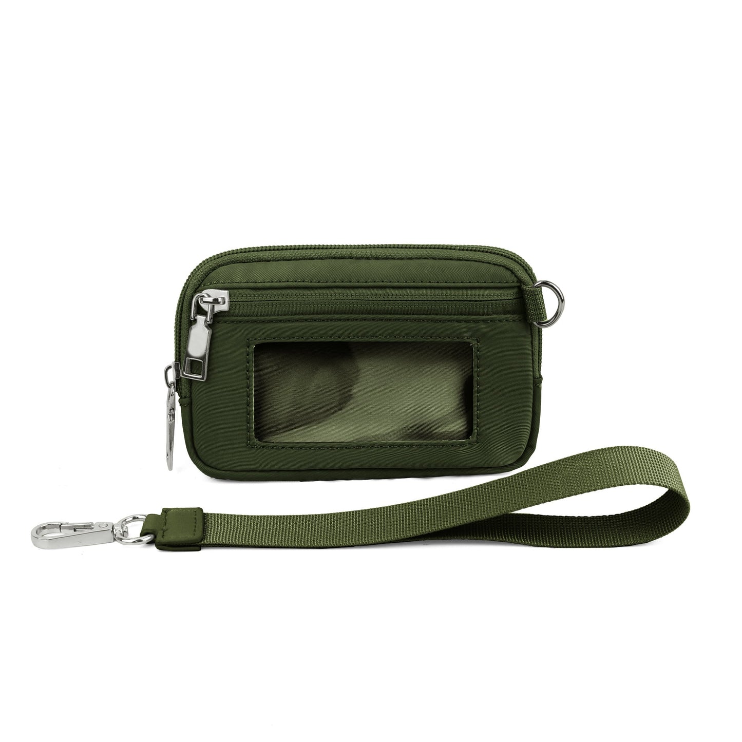 Transparent PVC Large Card Bag – Wrist Bag with Compartments for Bank Card & Change Storage, Portable Wristlet Purse
