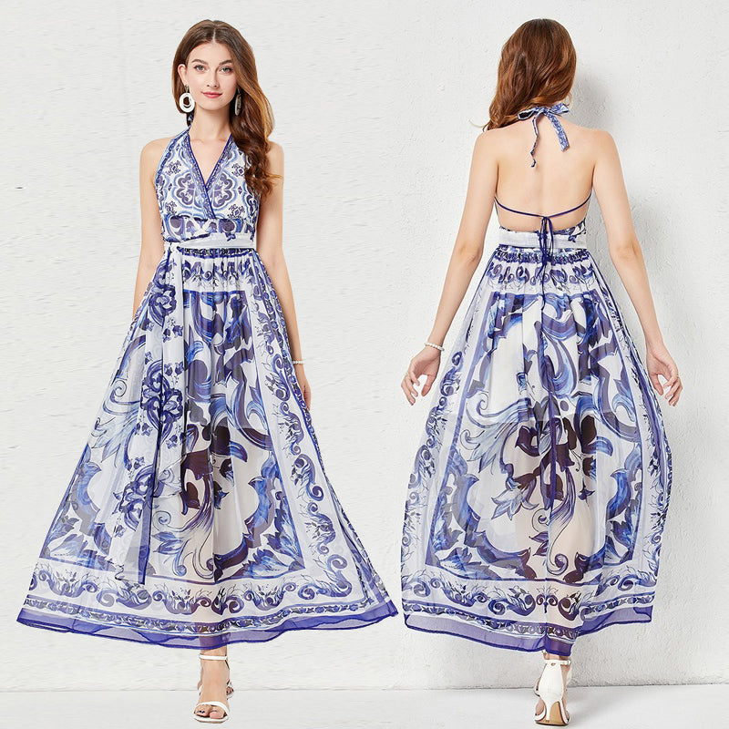 Robe d'été courte à manches courtes pour célébrité