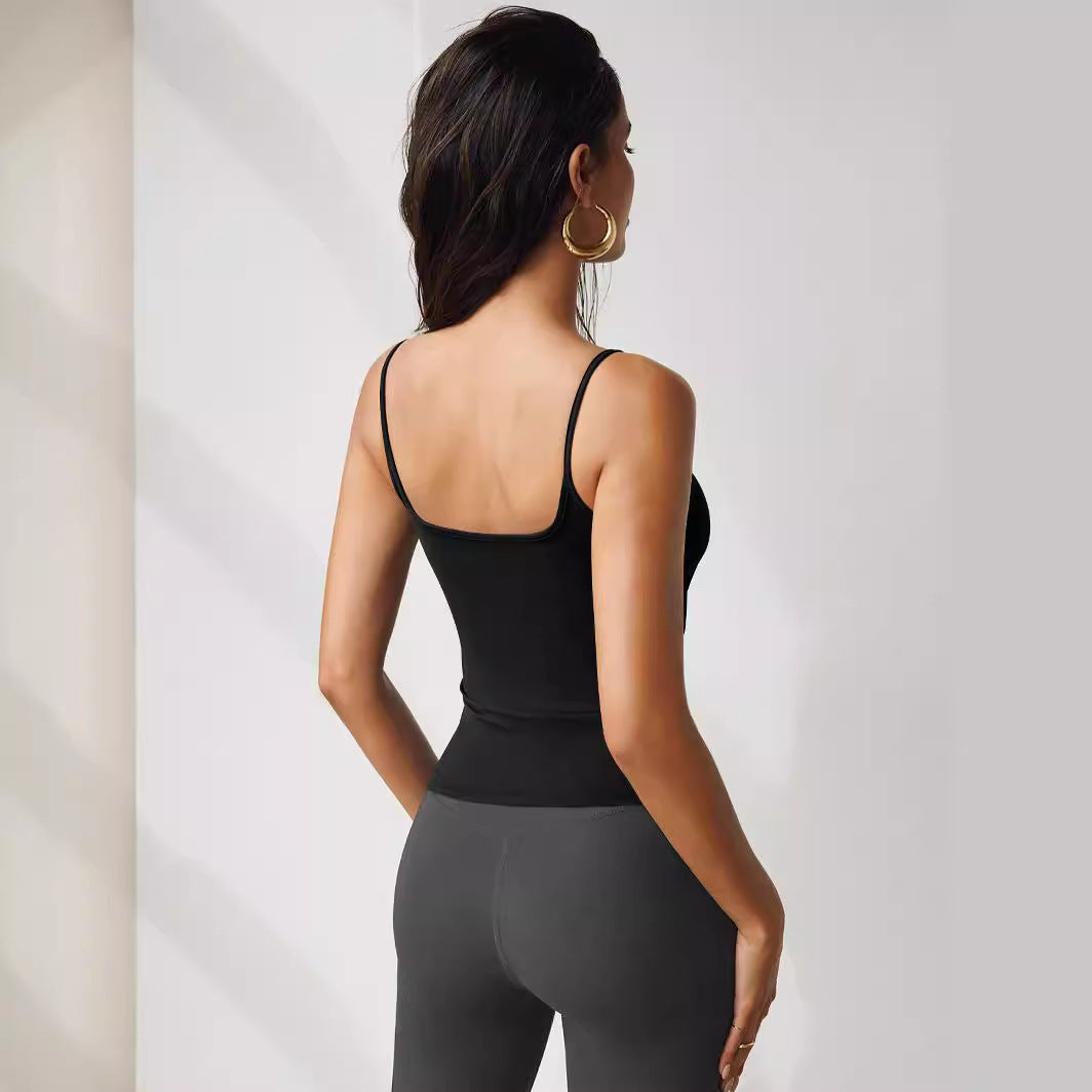 Women's Knitted Sling Base Slim Fit Short Vest