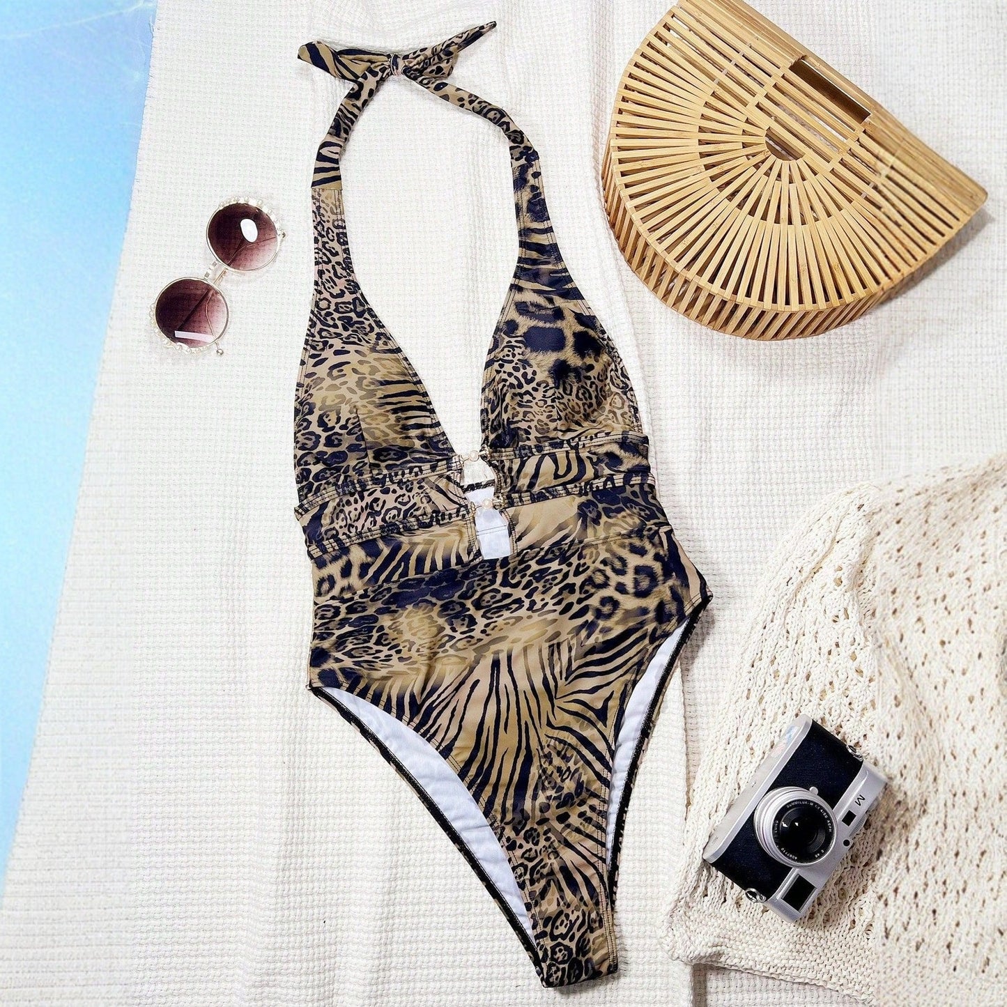 Tiger Print Sexy Bikini Swimsuit for Women