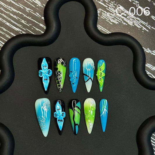 Blue Carved Vacation Tide Cool Handcrafted Pinch Patch Sweet Cool