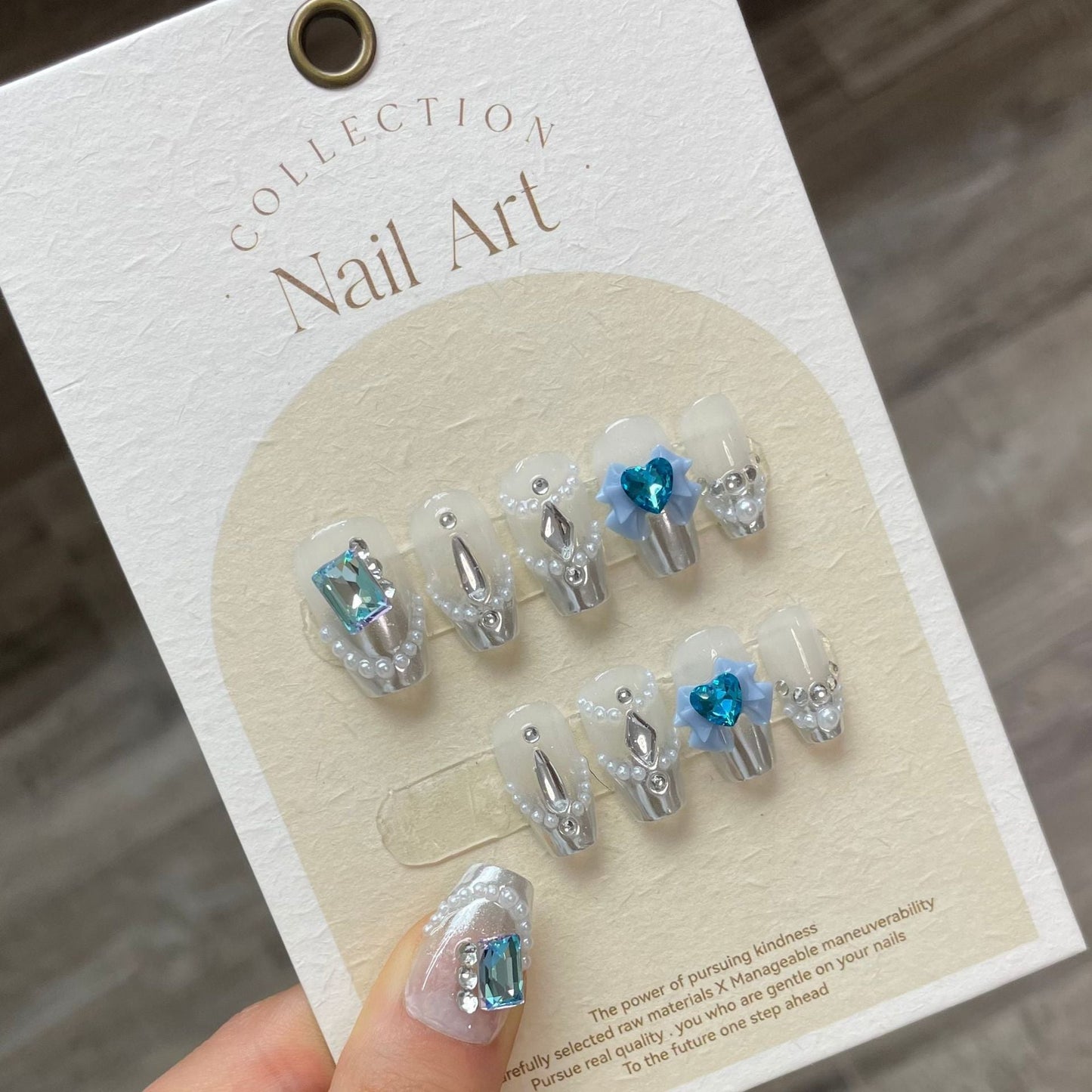 1022- Handmade press on nails fake nails removable