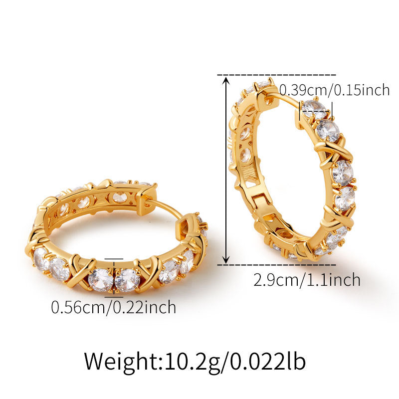 Vintage Zircon Ear Cuff Earring