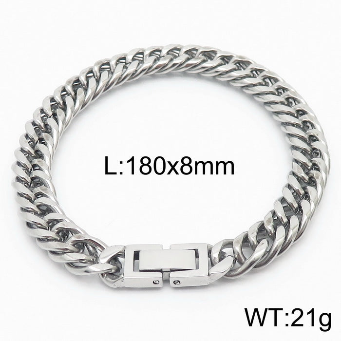 Cuban Link Titanium Steel Bracelet