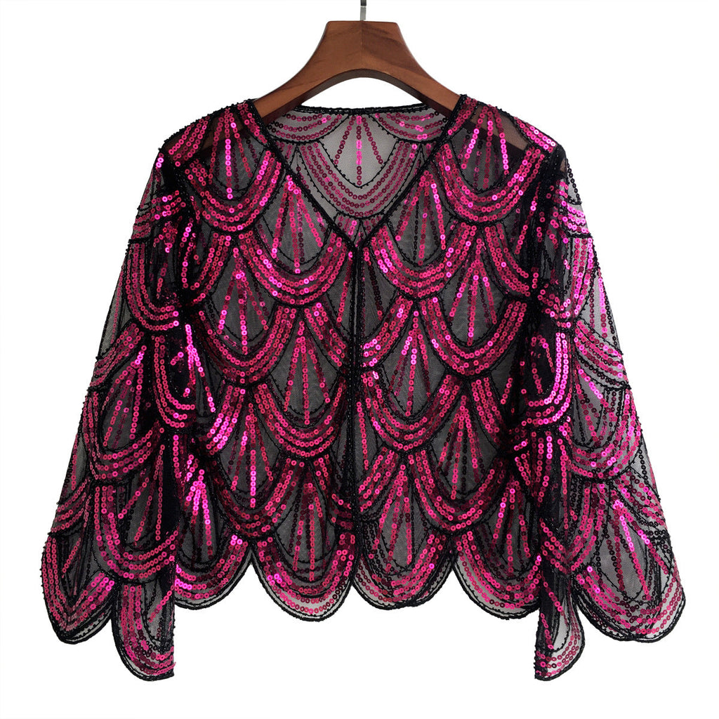 Women's Fashionable All-matching Party Banquet Sequined Coat