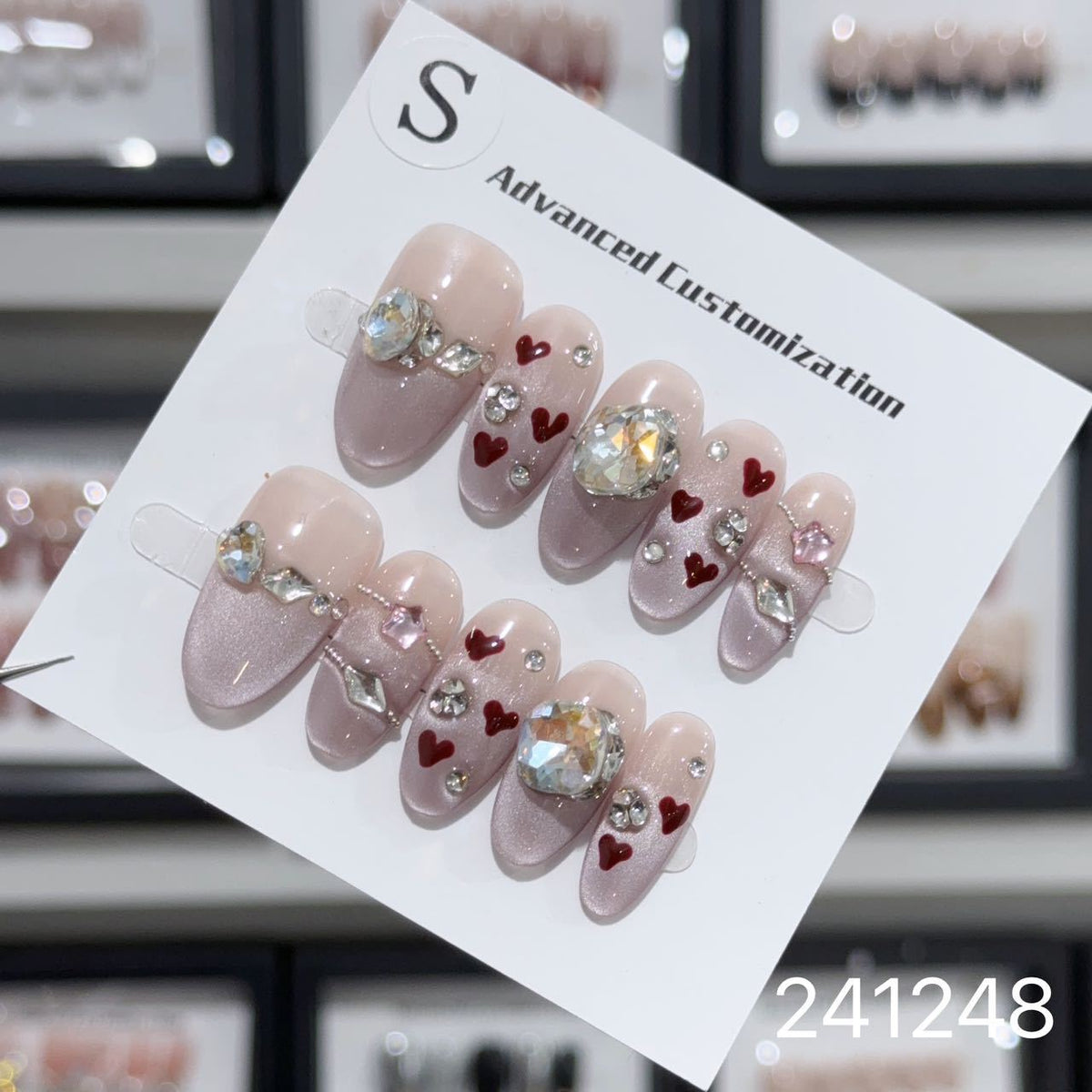 1028- Handmade press on nails fake nails removable