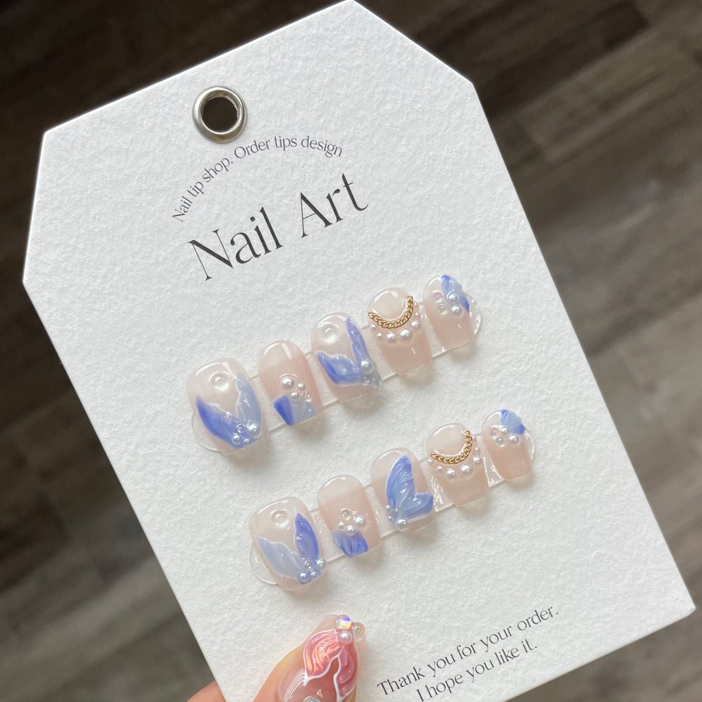 1022- Handmade press on nails fake nails removable