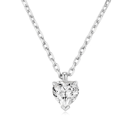 Single Zircon Pendant Necklace new