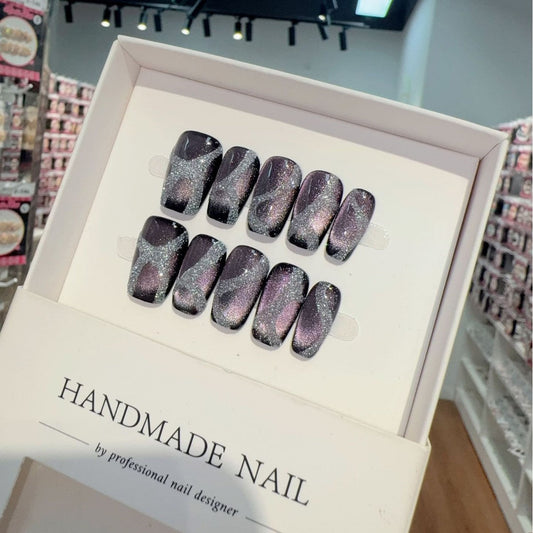 Cat's Eye Chinese Popular Niche Design Handmade Press on Nails Wholesale