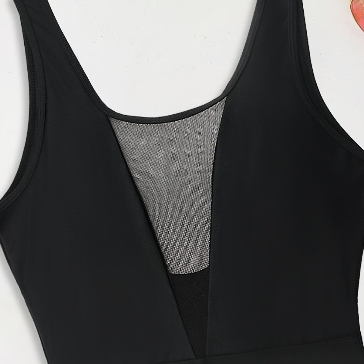 Black Tight Triangle One-piece Swimsuit Women's