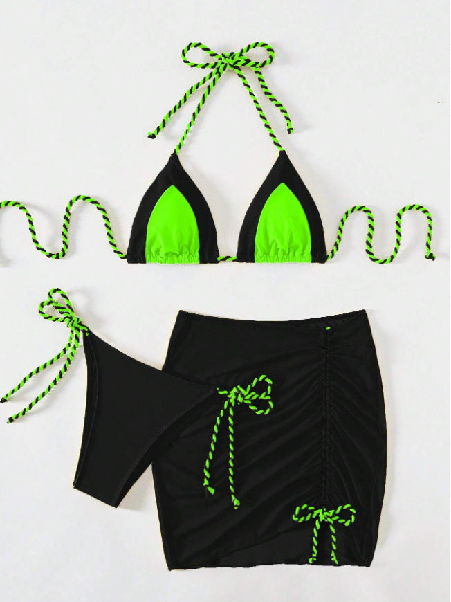 3 Piece Bikini Swimsuit Women's Split Swimsuit Bikini