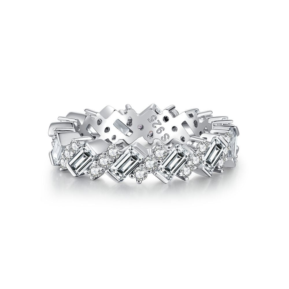 European Full Diamond S925 Sterling Silver Ring