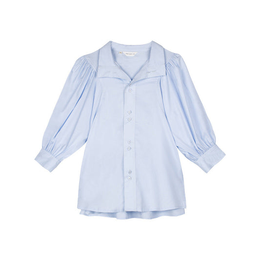 Retro V-neck shirt for female